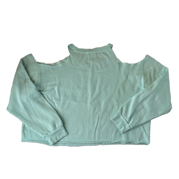 Great Smoky Mountains Tennessee crop Sweatshirt Shoulder Cutout Size Large Women - Picture 2 of 9